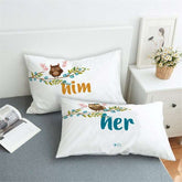 Him Her Side Digital Printed Pillow Gift  For Couple